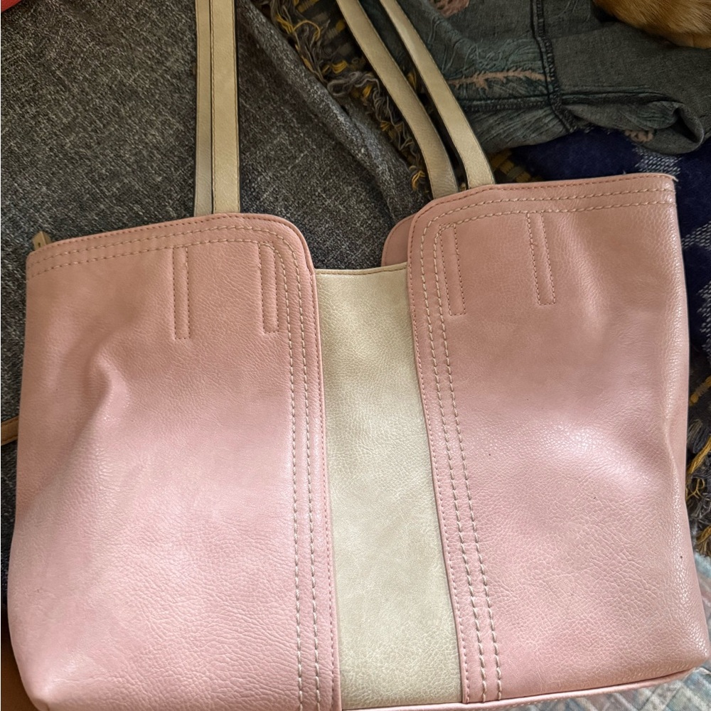 Pink and Cream Tote Bag